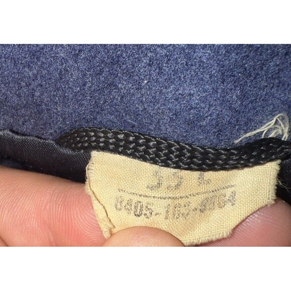 US AIR FORCE COAT MEN'S BLUE WOOL VELOUR OVERCOAT Vintage BLUE 1085 Sz 33L - Picture 6 of 6